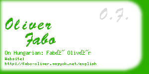 oliver fabo business card