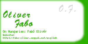 oliver fabo business card